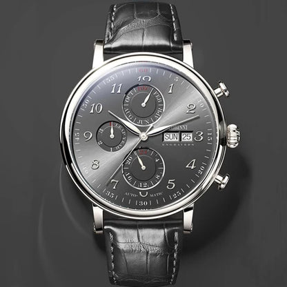 Luxury Brand Switzerland LOBINNI Perpetual Calendar Automatic Mechanical Men's Watches Sapphire Multi-function Clock L13019-8