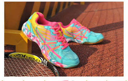 2022 new women's sneakers, men's badminton shoes, light black breathable female outdoor sports training shoes, women's athletics sports green
