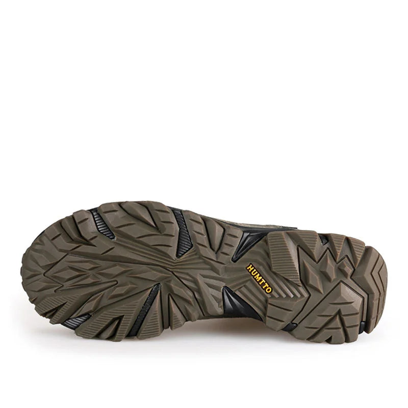 HUMTTO Sneakers impermeabili da uomo Scarpe da trekking Stivali da trekking in pelle da donna Campeggio Caccia Stivaletti tattici da montagna da uomo