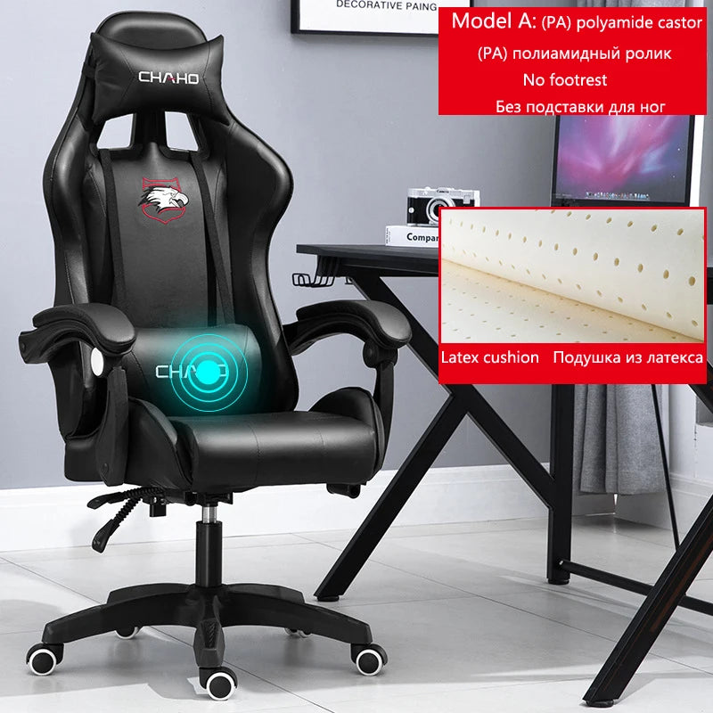 Joylive WCG High-quality Leather Computer Gaming Chair Cafe Racing Chair for Office and Game Room