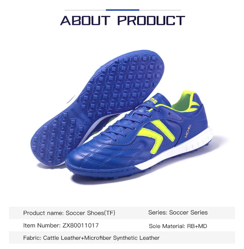 KELME nogometni čevlji TF nogometni čevlji iz telečje kože s špicami profesionalni futsal originalni nogometni trening čevlji ZX80011017