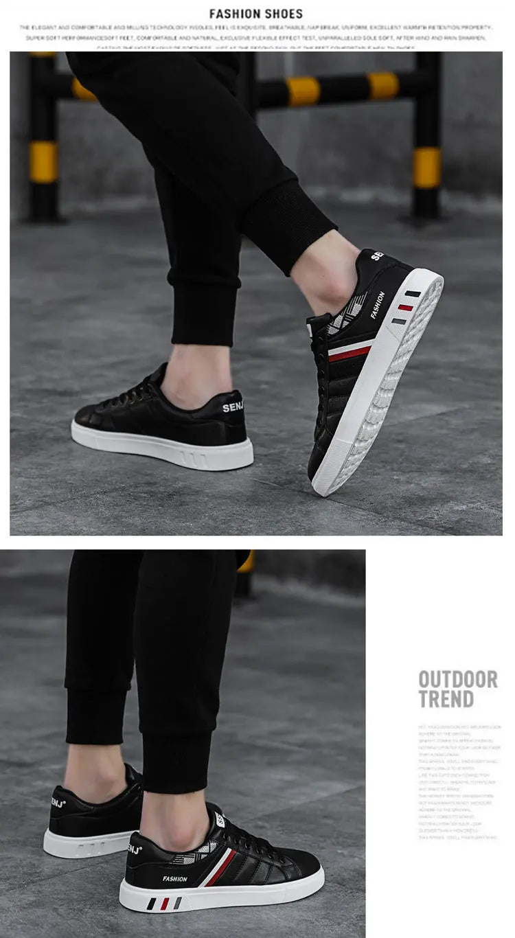 Casual herensneakers, skateboardschoenen, PU-platte schoenen, schoenen voor studenten, outdoorsneakers, straatschoenen, wandelschoenen met veters, grote maten 48