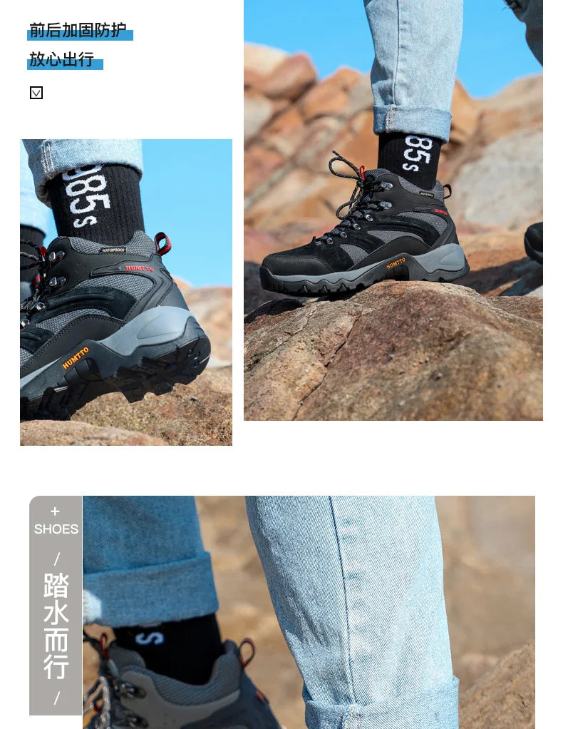 HUMTTO Hiking Shoes Men Winter Outdoor Sports Climbing Shoes hunting shoes Warm women Trekking  Sneakers ankle boots  Tactical