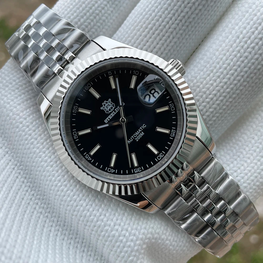 STEELDIVE Turquoise SD1933 Water Ghost Watch 200m Waterproof Sapphire Date NH35 Automatic Mechanical Watch with Bracelet