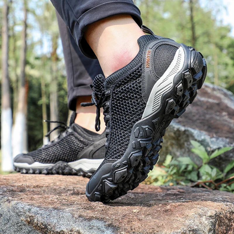HUMTTO Scarpe da trekking da uomo traspiranti per sport all'aria aperta, scarpe da arrampicata, scarpe da caccia da donna, scarpe da trekking, sneakers, stivaletti, scarpe tattiche