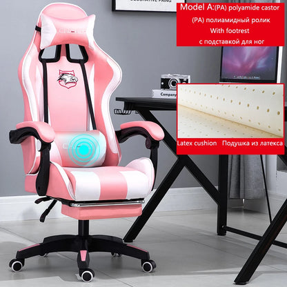 Joylive WCG High-quality Leather Computer Gaming Chair Cafe Racing Chair for Office and Game Room