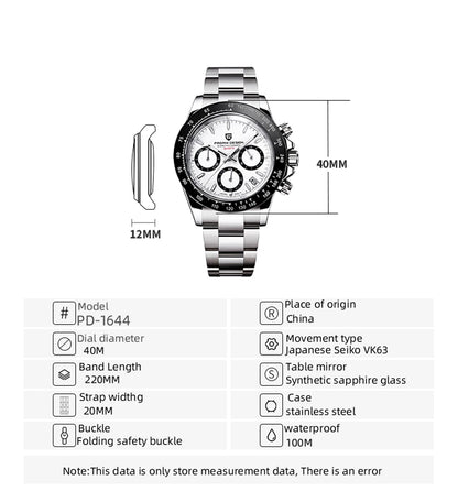 PAGANI DESIGN 2026 New Sport Chronograph Top Brand Luxury Quartz Watch For Men Sapphire crystal  Automatic Date Wrist watch Men