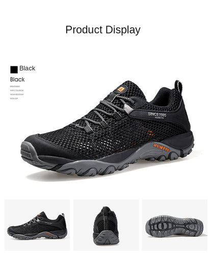 HUMTTO Nuove scarpe da trekking estive da uomo, scarpe sportive da trekking all'aperto traspiranti, scarpe da arrampicata, da caccia e da passeggio per uomo