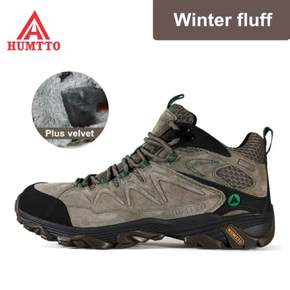 HUMTTO Sneakers impermeabili da uomo Scarpe da trekking Stivali da trekking in pelle da donna Campeggio Caccia Stivaletti tattici da montagna da uomo