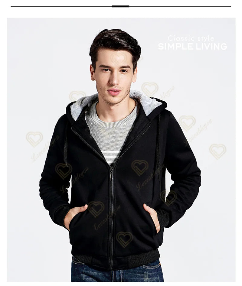 Winter Warm Fortnite Luminescent Hoodies Men Women Game Cosplay Sweatshirts Thick Fleece Zipper Couple Jacket & Coat