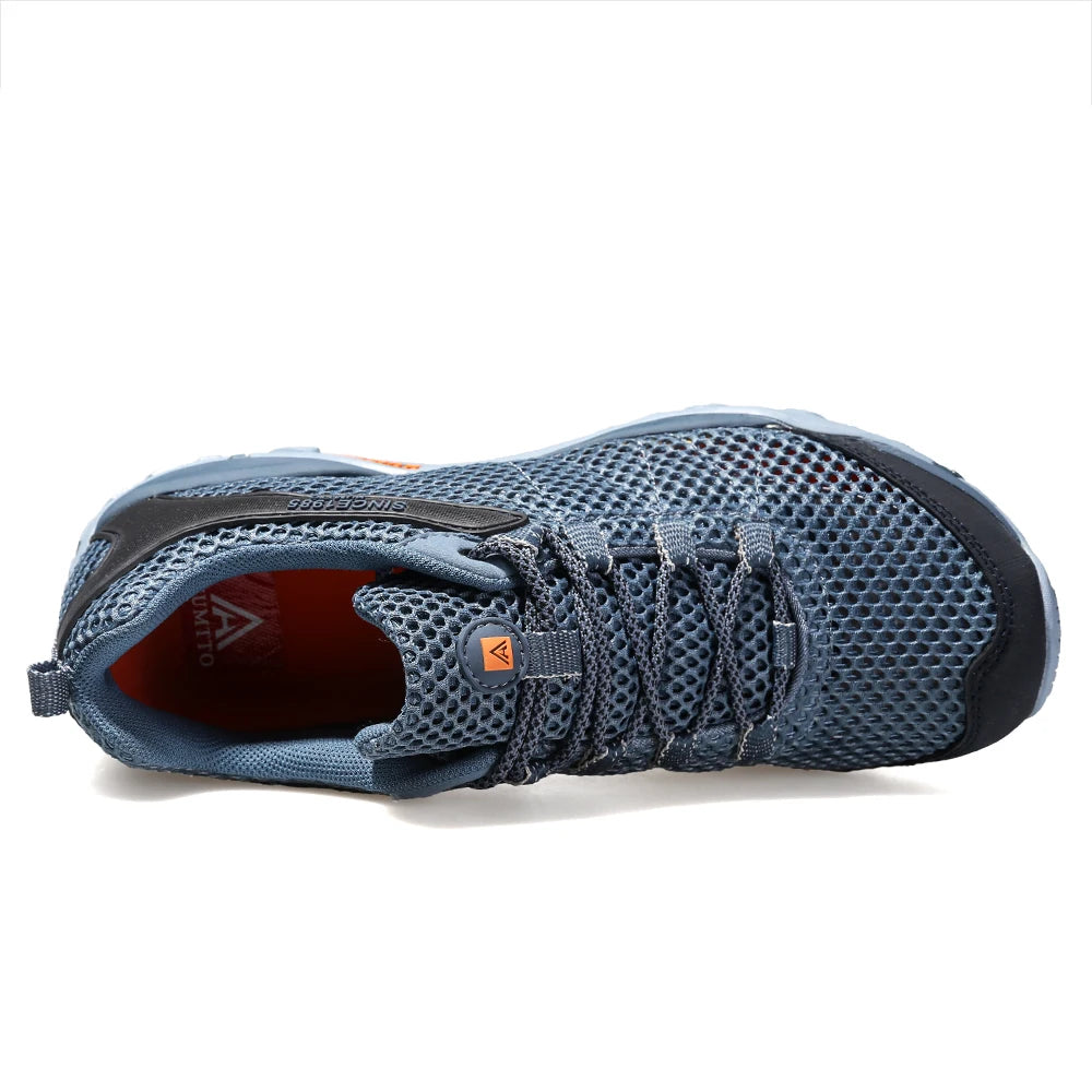 HUMTTO Nuove scarpe da trekking estive da uomo, scarpe sportive da trekking all'aperto traspiranti, scarpe da arrampicata, da caccia e da passeggio per uomo