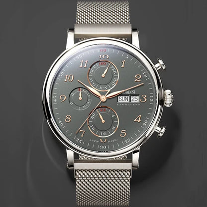 Luxury Brand Switzerland LOBINNI Perpetual Calendar Automatic Mechanical Men's Watches Sapphire Multi-function Clock L13019-8