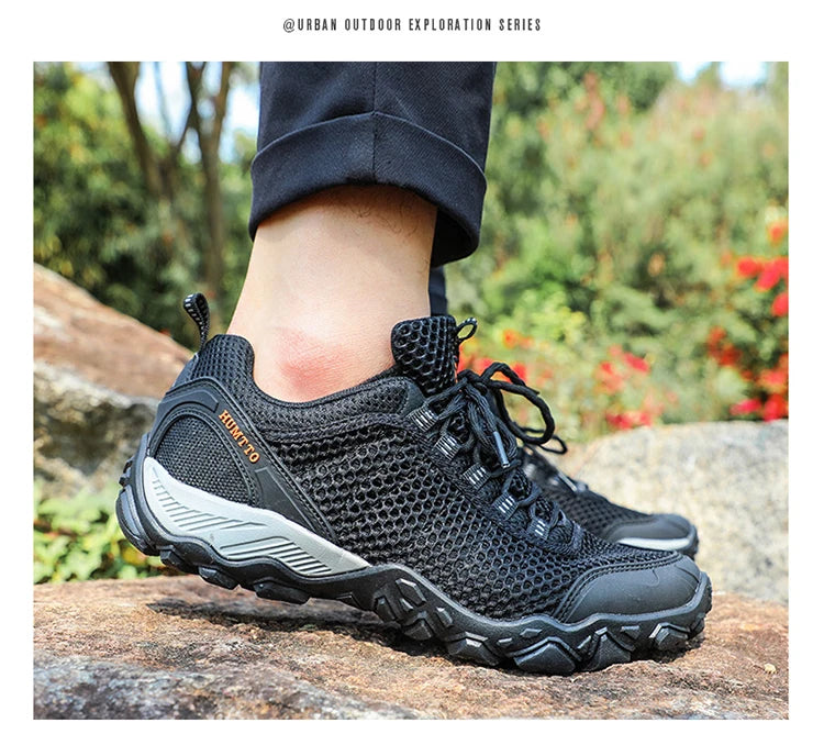 HUMTTO Scarpe da trekking da uomo traspiranti per sport all'aria aperta, scarpe da arrampicata, scarpe da caccia da donna, scarpe da trekking, sneakers, stivaletti, scarpe tattiche