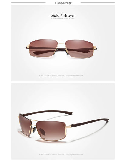 KINGSEVEN Brand Design Sunglasses Men Driving Square Frame Sun Glasses Male Classic Unisex Goggles Eyewear Gafas
