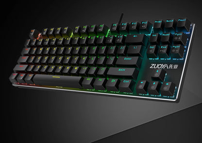 Mechanical Keyboard Wired Gaming Keyboard RGB Mix Backlit 87 104 Anti-ghosting Blue Red Switch For Game Laptop PC Russian US