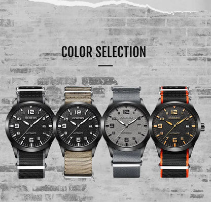OCHSTIN Men Automatic Mechanical Watch Luxury Casual Dress Military Outdoor Sports Army Mens Wristwatches Waterproof Male Clock