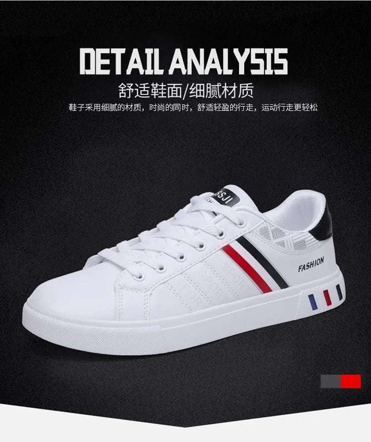 Casual herensneakers, skateboardschoenen, PU-platte schoenen, schoenen voor studenten, outdoorsneakers, straatschoenen, wandelschoenen met veters, grote maten 48