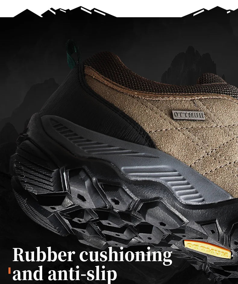 HUMTTO Outdoor Hiking Trekking Mountain Sports Shoes for Men, Camping, Hunting, Walking, Breathable Cushioned Non-Slip Sneakers