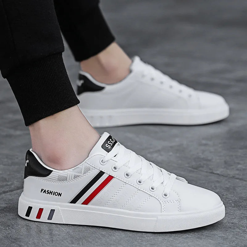 Casual herensneakers, skateboardschoenen, PU-platte schoenen, schoenen voor studenten, outdoorsneakers, straatschoenen, wandelschoenen met veters, grote maten 48
