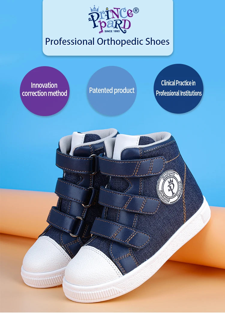 Orthopedic kids shoes Princepard flat feet medical corrective casual footwear for toddlers with arch support sneakers