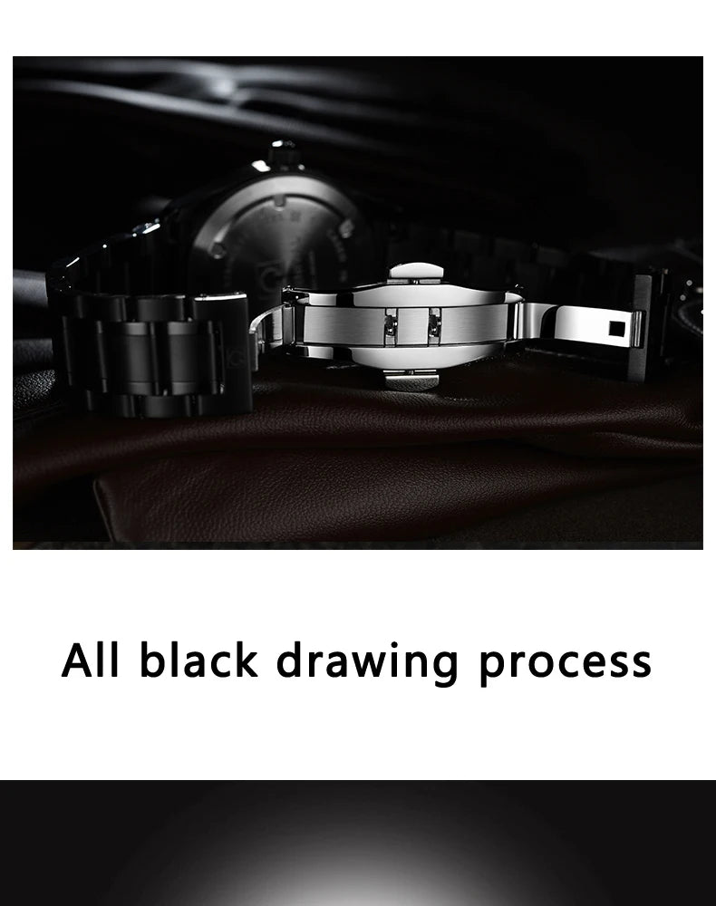 CARNIVAL Luxury Brand Watch Men Quartz Watches Luminous Hands Waterproof Solid Stainess Steel Men's Clock Relogio Masculino 8638