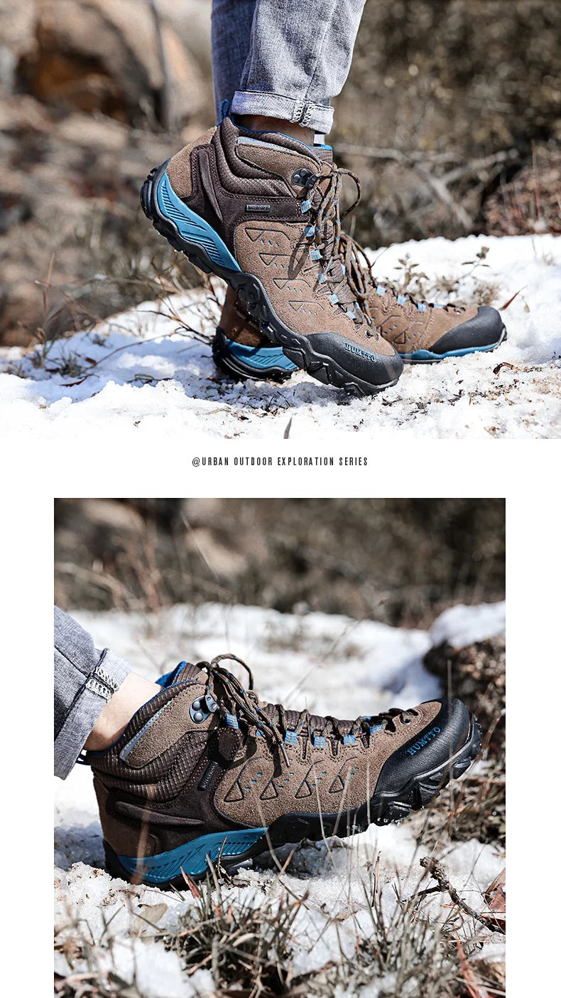 HUMTTO Hiking Shoes Men Winter Outdoor Sports Climbing Shoes hunting shoes Warm women Trekking  Sneakers ankle boots  Tactical