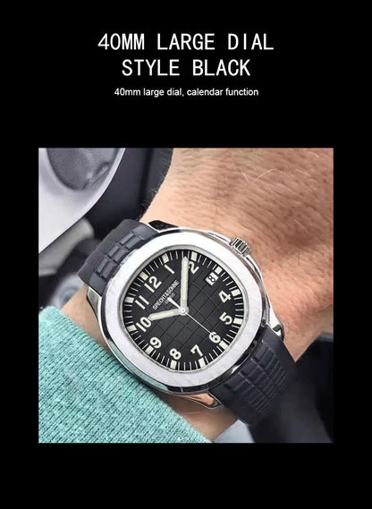 Specht & Söhne Brand Automatic Mechanical Watches Sports Wristwatches Green Sapphire Luminous 50M Waterproof Men's Watch