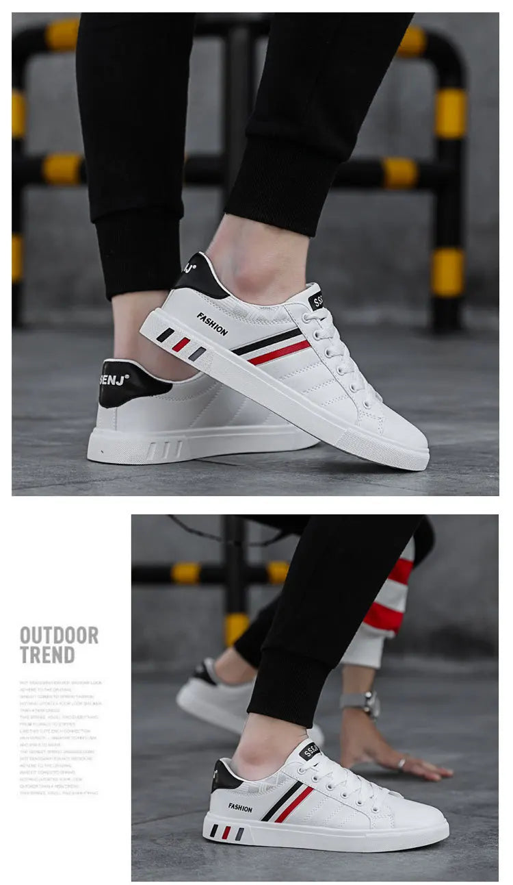 Casual herensneakers, skateboardschoenen, PU-platte schoenen, schoenen voor studenten, outdoorsneakers, straatschoenen, wandelschoenen met veters, grote maten 48