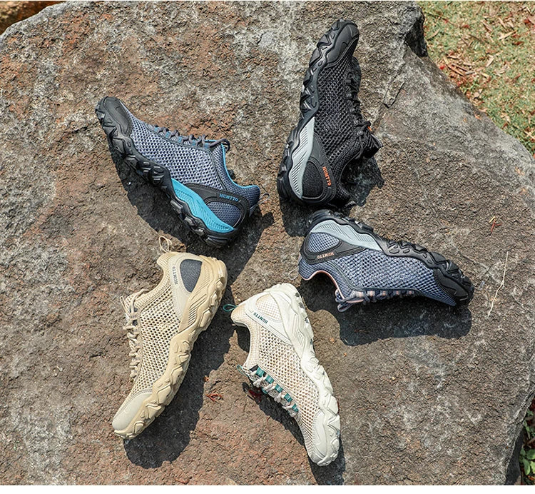 HUMTTO Scarpe da trekking da uomo traspiranti per sport all'aria aperta, scarpe da arrampicata, scarpe da caccia da donna, scarpe da trekking, sneakers, stivaletti, scarpe tattiche