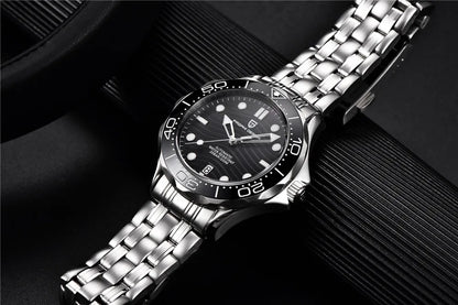 PAGANI DESIGN 2026 New V2 Waves 200M Relógio de mergulho automático masculino de luxo, cristal de safira, relógio de pulso masculino AR