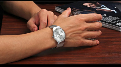WWOOR Silver Men Watches with Mesh Steel Top Brand Luxury Ultra Thin Quartz Waterproof Date Business Wristwatch Box Montre Homme