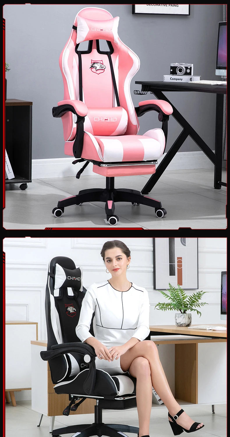 Joylive WCG High-quality Leather Computer Gaming Chair Cafe Racing Chair for Office and Game Room