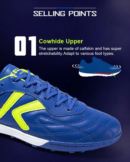 KELME nogometni čevlji TF nogometni čevlji iz telečje kože s špicami profesionalni futsal originalni nogometni trening čevlji ZX80011017