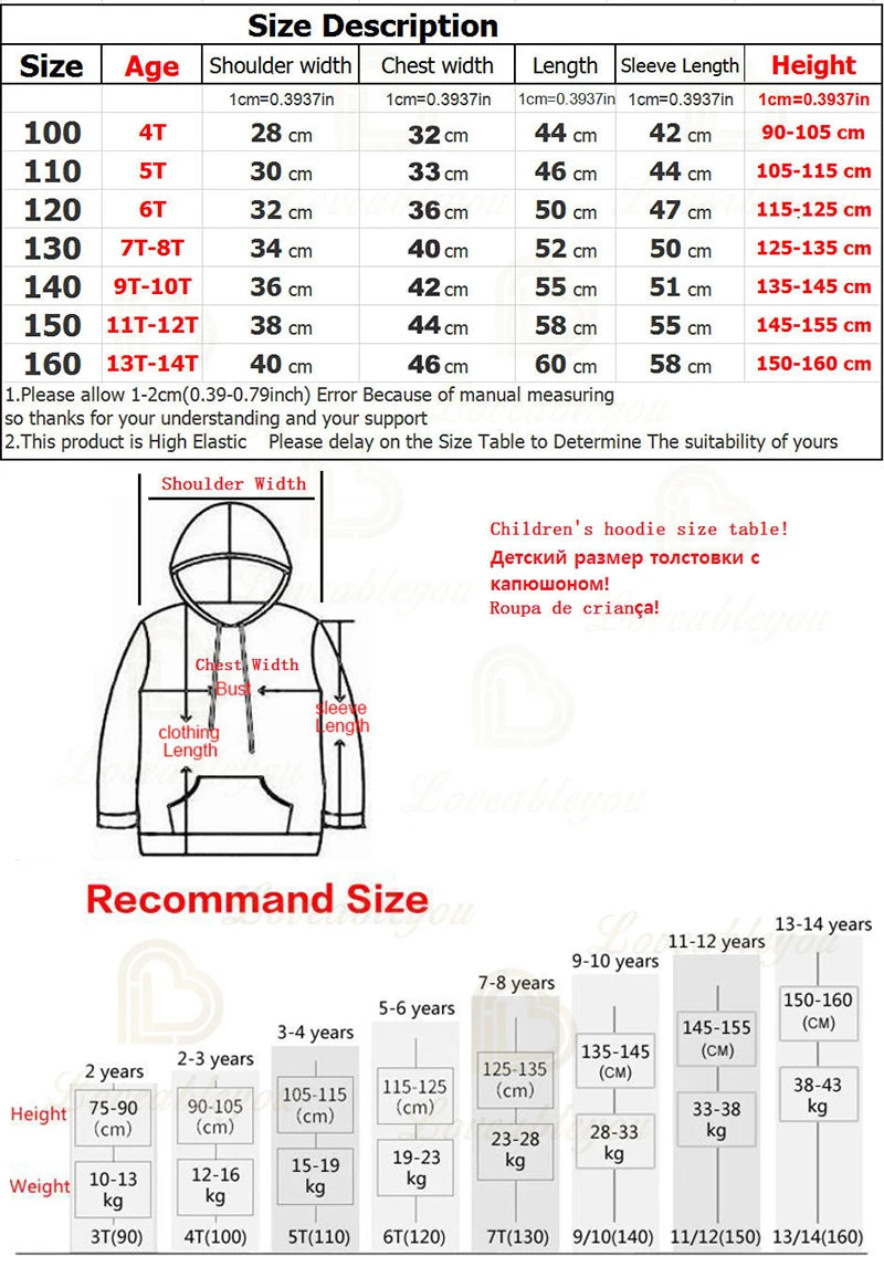 Fortnite Hoodies Pullover Sweatshirt Victory Royale 3D Hoodies Streetwear Hooded Clothes Tops for Kids Birthday Gifts