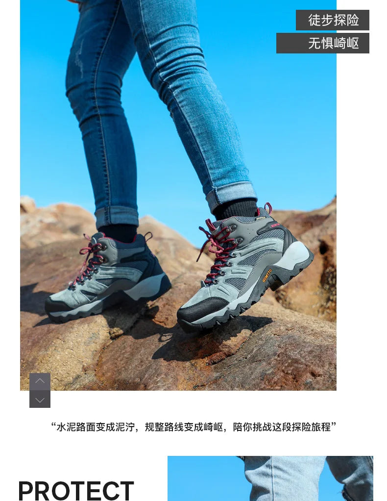 HUMTTO Hiking Shoes Men Winter Outdoor Sports Climbing Shoes hunting shoes Warm women Trekking  Sneakers ankle boots  Tactical