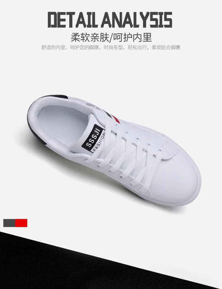 Casual herensneakers, skateboardschoenen, PU-platte schoenen, schoenen voor studenten, outdoorsneakers, straatschoenen, wandelschoenen met veters, grote maten 48