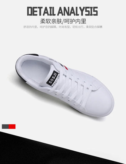 Casual herensneakers, skateboardschoenen, PU-platte schoenen, schoenen voor studenten, outdoorsneakers, straatschoenen, wandelschoenen met veters, grote maten 48