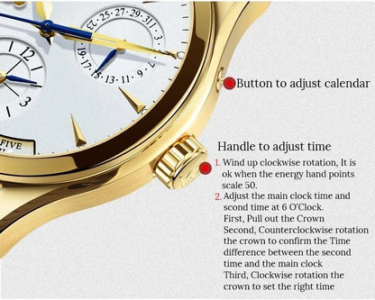 CARNIVAL New Dual Time Zone Watches for Men Automatic Multifunction Men Mechanical Wristwatches Sapphire Calendar Watch for Men