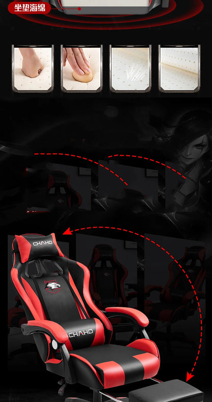 Joylive WCG High-quality Leather Computer Gaming Chair Cafe Racing Chair for Office and Game Room
