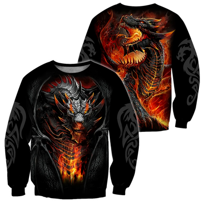 Beautiful Fire Dragon Tattoo 3D Printed Mens Hoodie Unisex hoodies Sweatshirt Autumn Streetwear Casual Jacket Tracksuit KJ747