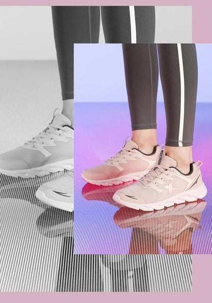 Xtep Women's Running Shoes New Fashion Lightweight Sneakers for Women Breathable Cushioning Sports Shoes Female 879318110073