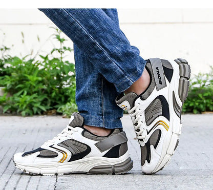 BONA New Designer Action Leather Mesh Men Running Shoes Sneakers Trainers Lightweight Anti-skid Outdoor Walking Shoes for Men