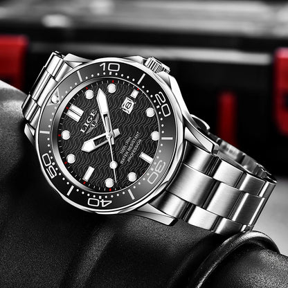 2025 LIGE New Waterproof Watch Men Top Brand Luxury Stainless Steel Men Watch Fashion Casual Sport Men Quartz Date Wristwatches