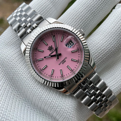 STEELDIVE Turquoise SD1933 Water Ghost Watch 200m Waterproof Sapphire Date NH35 Automatic Mechanical Watch with Bracelet