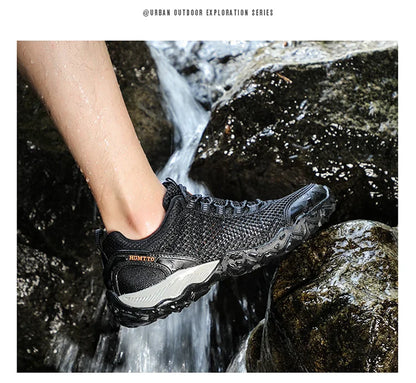 HUMTTO Scarpe da trekking da uomo traspiranti per sport all'aria aperta, scarpe da arrampicata, scarpe da caccia da donna, scarpe da trekking, sneakers, stivaletti, scarpe tattiche