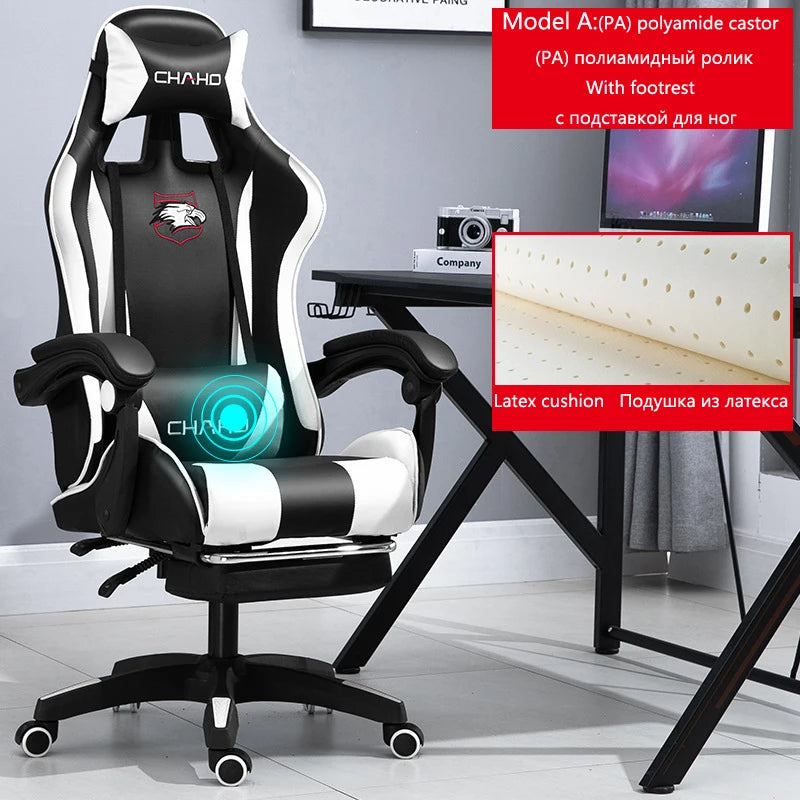 Joylive WCG High-quality Leather Computer Gaming Chair Cafe Racing Chair for Office and Game Room