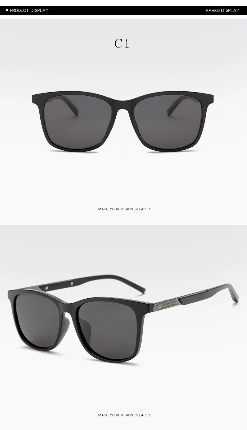 Anti-glare Short-sight Lens Square Polarized Men Sunglasses TR90 Driver Diopter Sun Glasses For Women 0 -0.5 -0.75 To -6.0