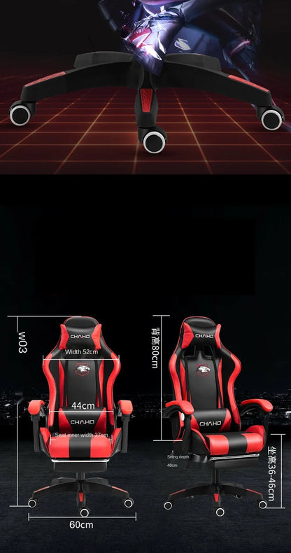 Joylive WCG High-quality Leather Computer Gaming Chair Cafe Racing Chair for Office and Game Room