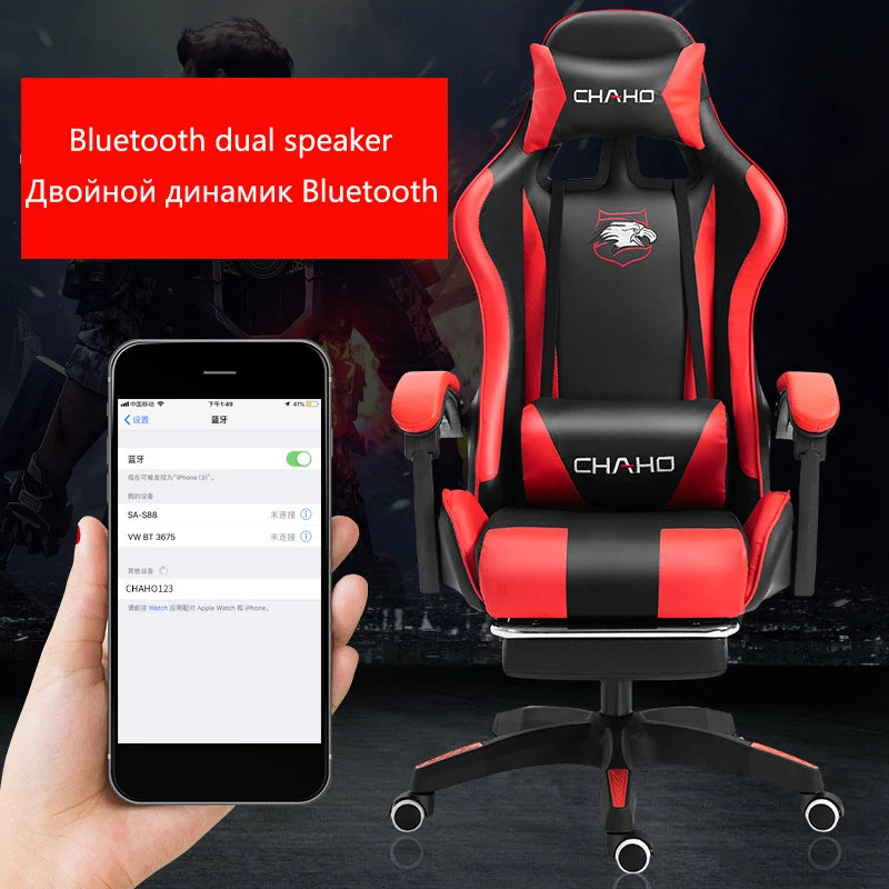 Joylive WCG High-quality Leather Computer Gaming Chair Cafe Racing Chair for Office and Game Room