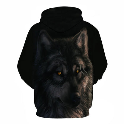 Cool Space Galaxy Wolf Hoodie Hoodies Men Bright Wolf Fashion Handsome Wolf Hoddies Spring Autumn Pullovers Sweatshirts Sweat